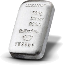 Lingot 100g Argent